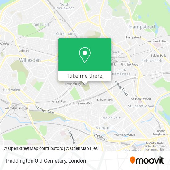 Paddington Old Cemetery map