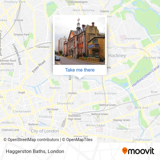 Haggerston Baths map