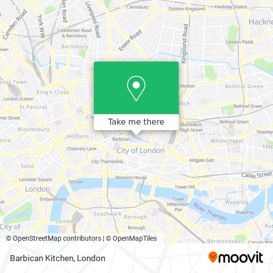Barbican Kitchen map
