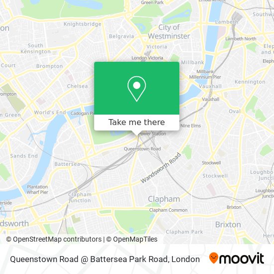 Queenstown Road @ Battersea Park Road map