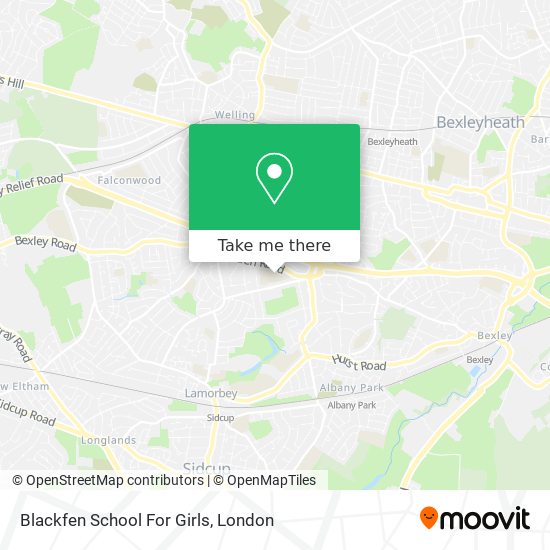 Blackfen School For Girls map