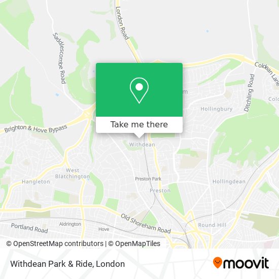 Withdean Park & Ride map