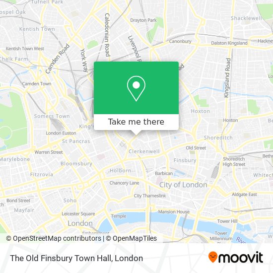 The Old Finsbury Town Hall map