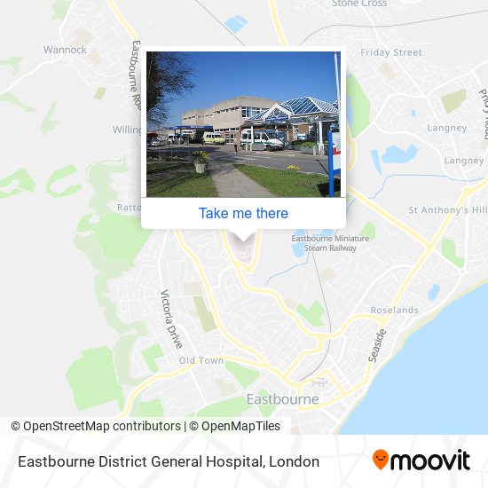 Eastbourne District General Hospital map