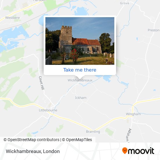 Wickhambreaux map