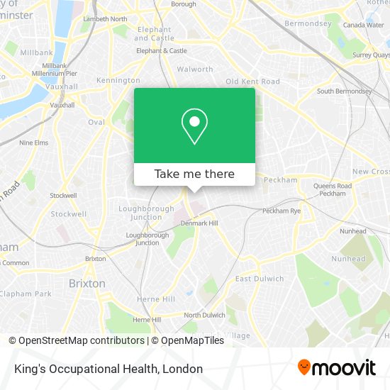 King's Occupational Health map