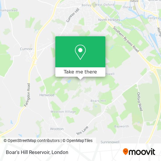 Boar's Hill Reservoir map