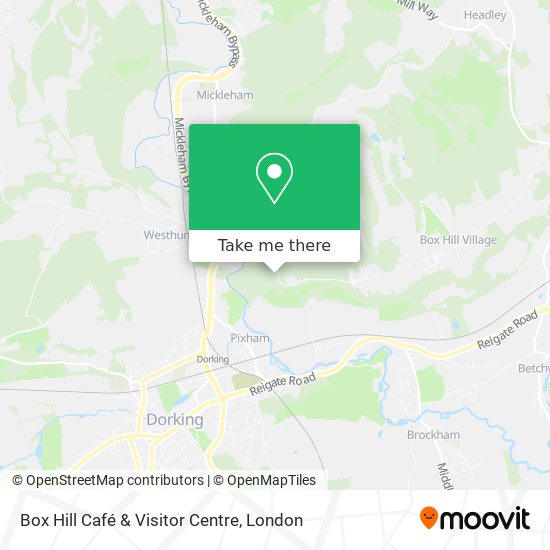 Box Hill Café & Visitor Centre map
