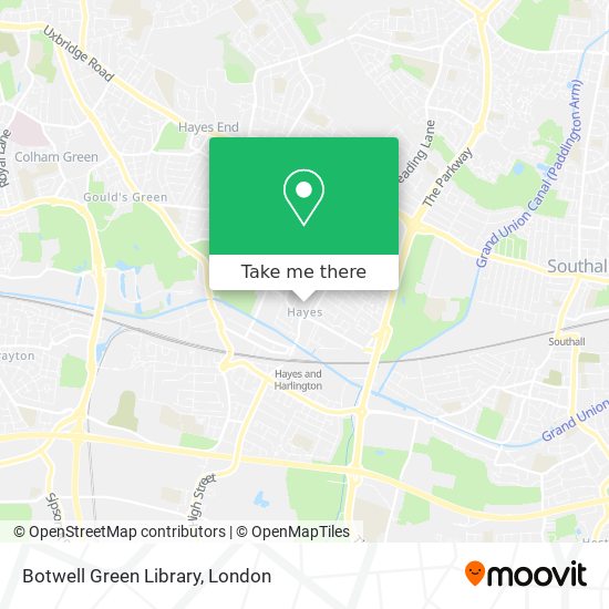 Botwell Green Library map