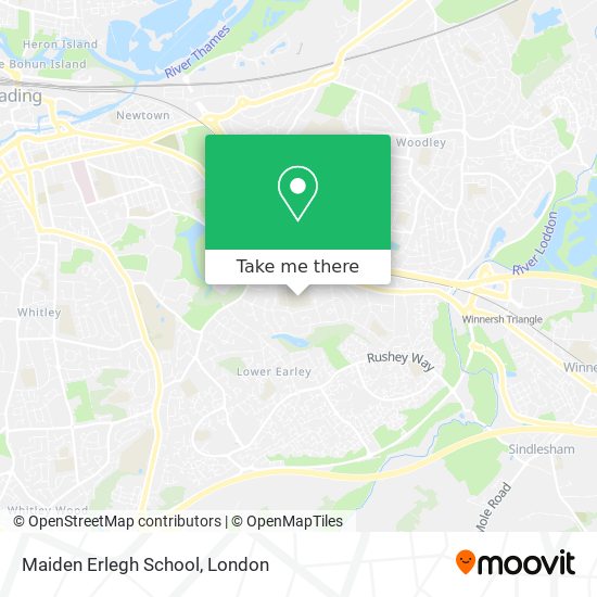 Maiden Erlegh School map