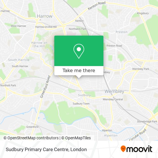 Sudbury Primary Care Centre map