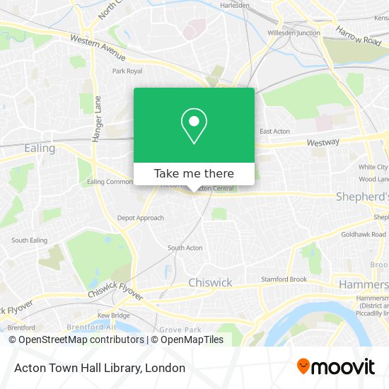 Acton Town Hall Library map