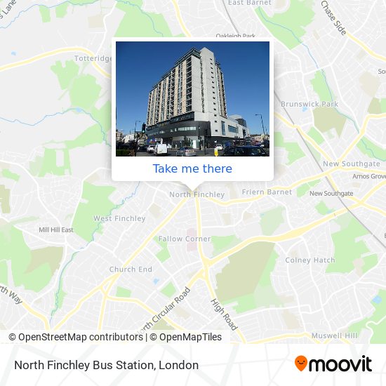 North Finchley Bus Station map