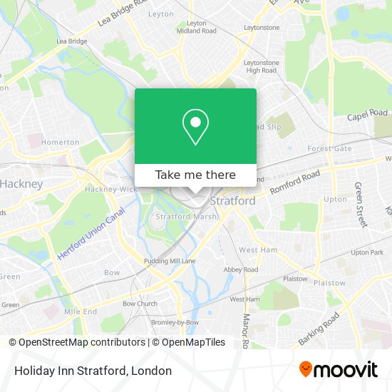 Holiday Inn Stratford map