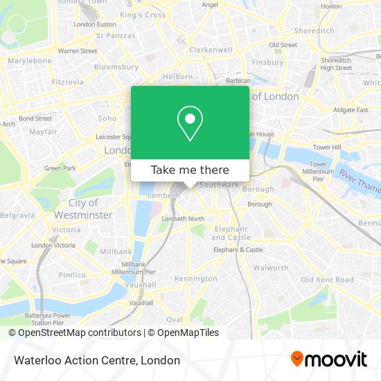 Waterloo Action Centre map