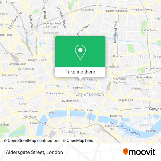 Aldersgate Street map