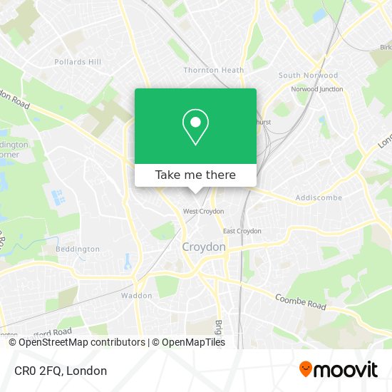 CR0 2FQ map