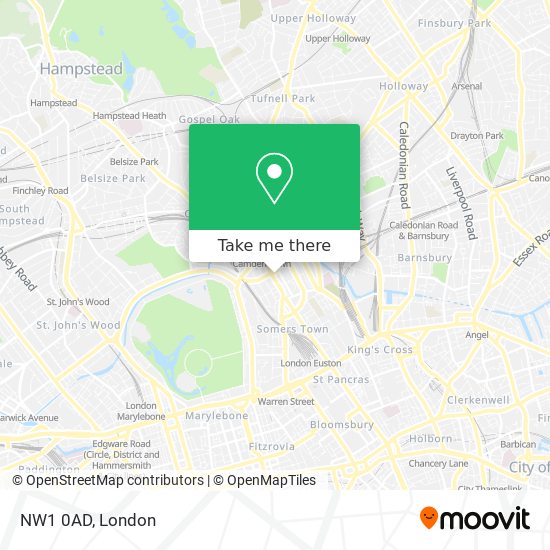 NW1 0AD map