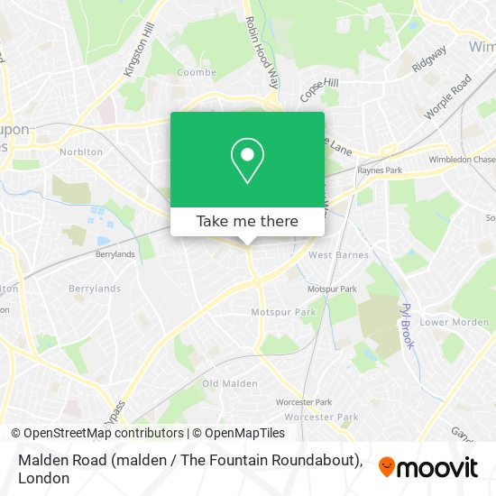 Malden Road (malden / The Fountain Roundabout) map