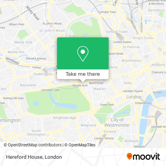 How to get to Hereford House in Mayfair by Bus Tube or Train