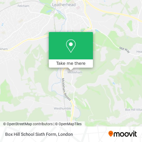 Box Hill School Sixth Form map