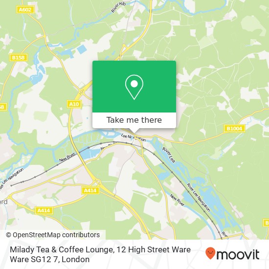 Milady Tea & Coffee Lounge, 12 High Street Ware Ware SG12 7 map