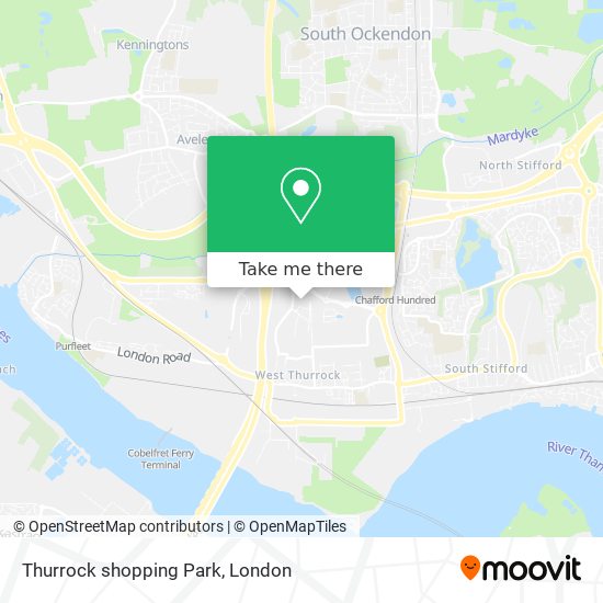 Thurrock shopping Park map