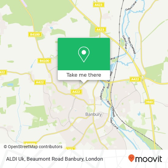 ALDI Uk, Beaumont Road Banbury map