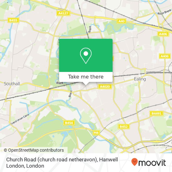 Church Road (church road netheravon), Hanwell London map