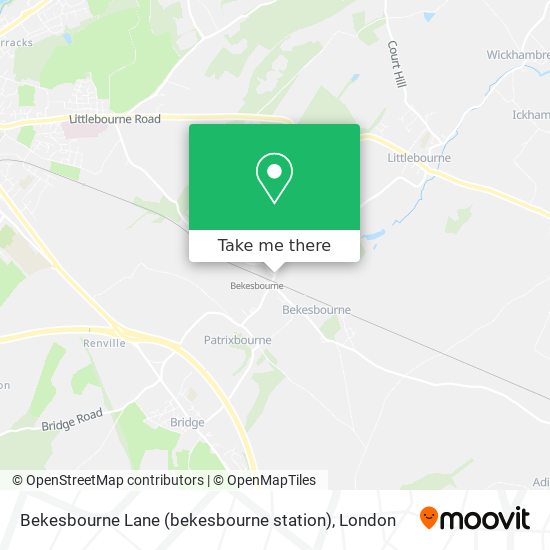 Bekesbourne Lane (bekesbourne station) map