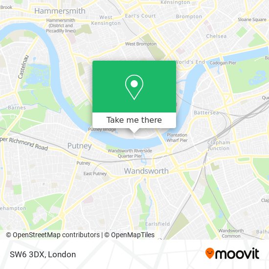 SW6 3DX map