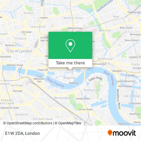 E1W 2DA map