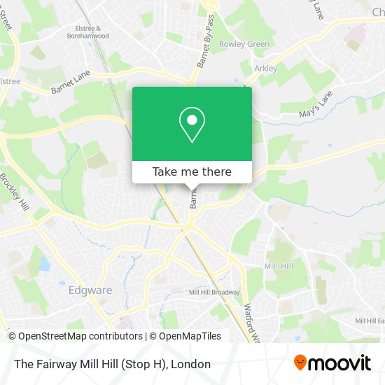 The Fairway Mill Hill (Stop H) map