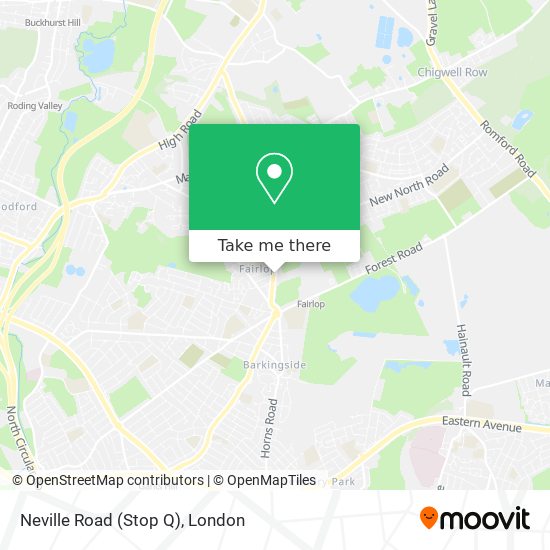 Neville Road (Stop Q) map