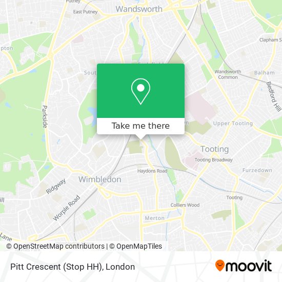 Pitt Crescent (Stop HH) map