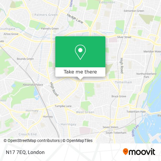 N17 7EQ map