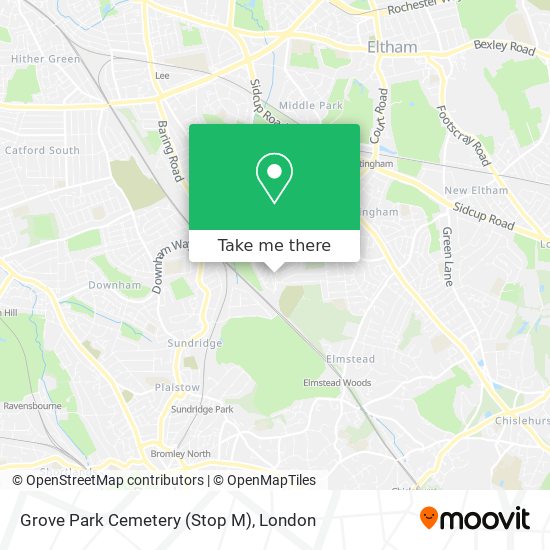 Grove Park Cemetery (Stop M) map