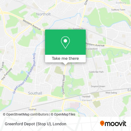 Greenford Depot (Stop U) map