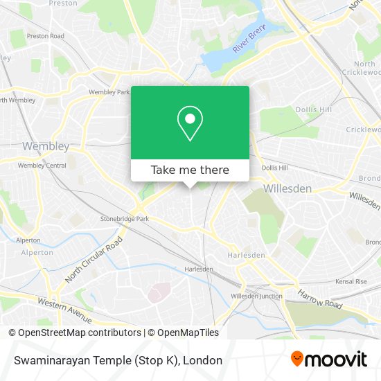 Swaminarayan Temple (Stop K) map