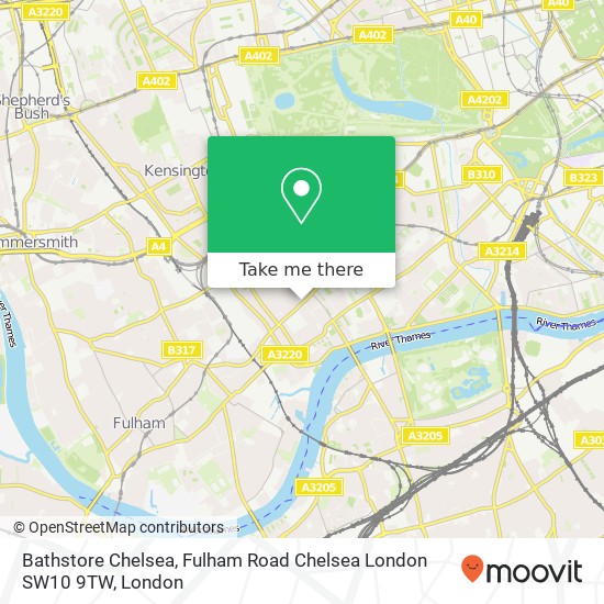Bathstore Chelsea, Fulham Road Chelsea London SW10 9TW map