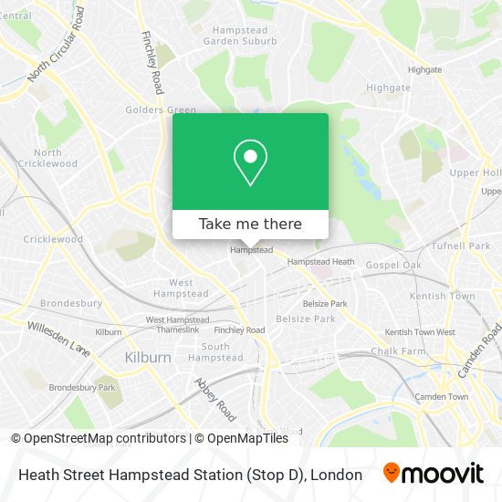 Heath Street Hampstead Station (Stop D) map