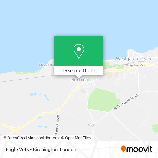Eagle Vets - Birchington map