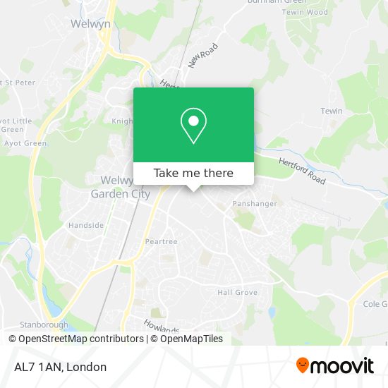 AL7 1AN map