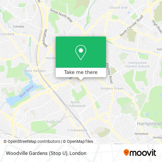 Woodville Gardens (Stop U) map