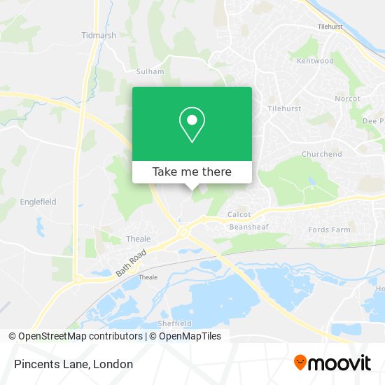 Pincents Lane map
