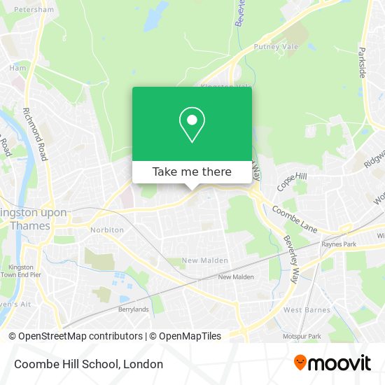 Coombe Hill School map