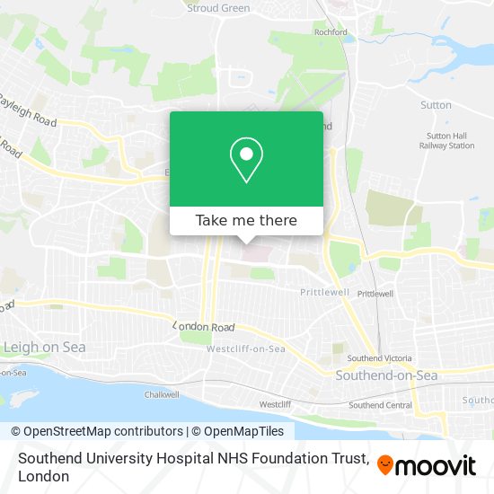 Southend University Hospital NHS Foundation Trust map
