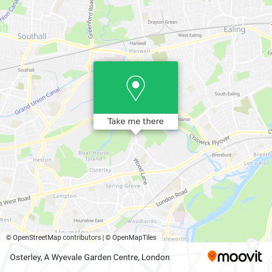 Osterley, A Wyevale Garden Centre map