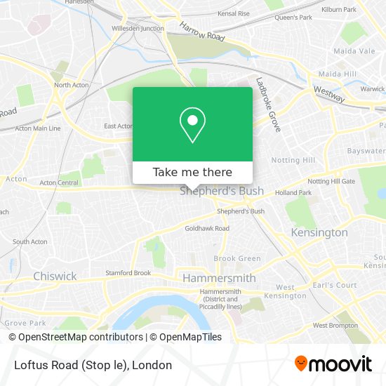 Loftus Road (Stop le) map