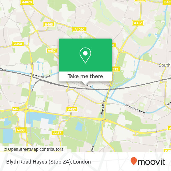 Blyth Road Hayes (Stop Z4) map